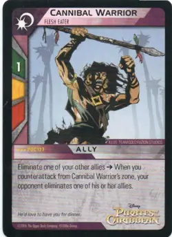 Pirates TCG - Dead Man's Chest Rare Card - Cannibal Warrior #127 - Image 1
