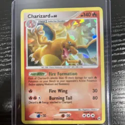 Pokemon TCG Charizard LV.60 Platinum Arceus Holo Rare Card 1/99 Raw - Image 2