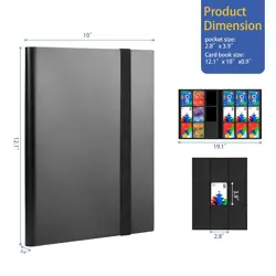 Card Binder 9 Pocket Premium Card Book for 360 Cards Sturdy Card Album for Co... - Image 3