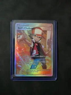 Red's Challenge 213/214 Sun and Moon Unbroken Bonds Full Art Pokemon Card - Image 1