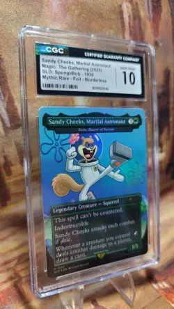 MTG Sandy Cheeks, Martial Astronaut #1930🌈Foil Spongebob Secret Lair CGC 10 - Image 3