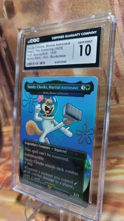 MTG Sandy Cheeks, Martial Astronaut #1930🌈Foil Spongebob Secret Lair CGC 10 - Image 4