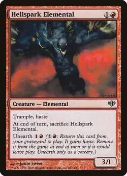 Hellspark Elemental 1x MtG Conflux PLAYED - Image 1