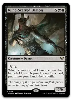Rune-Scarred Demon #184 (NM) Commander Masters CMM Magic MTG pack fresh - Image 1
