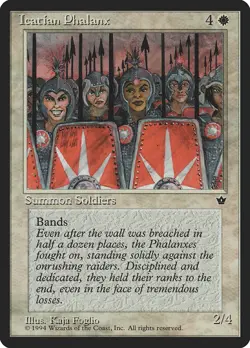 Icatian Phalanx 11 FEM Uncommon White MTG Soldiers Summon Foglio 1994 EN - Image 1