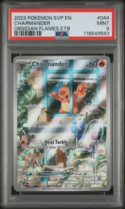 2023 POKEMON SVP EN-SV OBSIDIAN FLAMES ELITE TRAINER BOX #044 CHARMANDER PSA 9 - Image 1