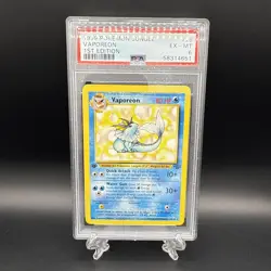 1999 Pokemon TCG - Pokemon Jungle - Vaporeon 28/64 First Edition Non-Holo PSA 6 - Image 1