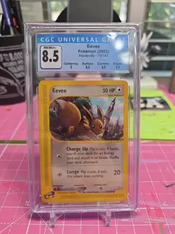 Eevee 75/147 Aquapolis Non-Holo NM Vintage Pokemon CGC 8.5 - Image 1