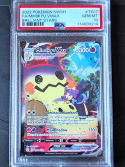 GRADED PSA 10 2022 Pokemon SWSH FA/Mimikyu VMax Brilliant Stars #TG17 - Image 1