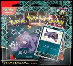 Pokemon TCG Paldean Fates Tech Sticker Collection Sealed Lot of 4 - Image 1