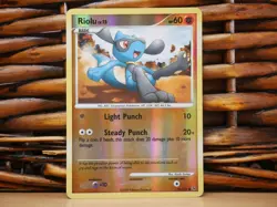 Pokemon RIOLU 91/127 REVERSE HOLO | MP Moderate Play | Platinum | 2009 #1 - Image 1