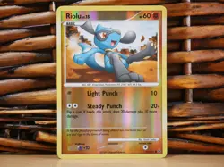 Pokemon RIOLU 91/127 REVERSE HOLO | MP Moderate Play | Platinum | 2009 #2 - Image 1