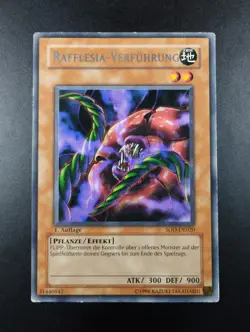 YUGIOH 2004 | RAFFLESIA SEDUCTION | SOD-DE020 | 1ST | GERMAN | EX-VG | RARE - Image 1