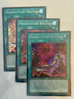 YUGIOH-3x- Pressured Planet Wraitsoth - Secret Rare (PLAYSET) - Image 1