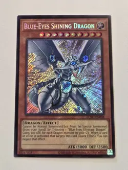 Blue-Eyes Shining Dragon LCKC-EN008 Secret Rare Yugioh Holo Foil Bleed Mint - Image 1