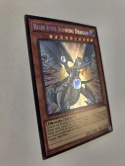 Blue-Eyes Shining Dragon LCKC-EN008 Secret Rare Yugioh Holo Foil Bleed Mint - Image 2