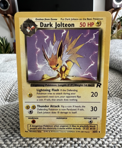 Dark Jolteon Team Rocket 38/82 Excellent Uncommon Non Holo Pokemon Card 2000 - Image 1