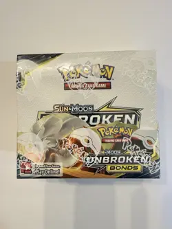 Sun & Moon Unbroken Bonds SEALED Booster Box (36 Packs of Pokemon Cards) Pokemon - Image 1
