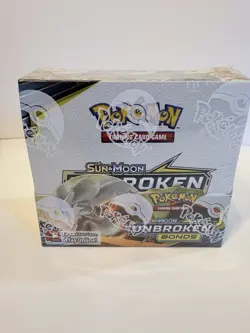 Sun & Moon Unbroken Bonds SEALED Booster Box (36 Packs of Pokemon Cards) Pokemon - Image 2