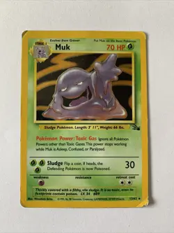 Muk (13/62) Rare Holo - Pokemon Card - Fossil Set WOTC - MP - Image 1