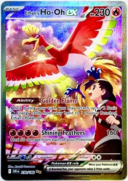 Ethans Ho Oh ex 230/182 SIR MEGA EVOLUTION Pokemon Card TCG 2025 NM+ - Image 1
