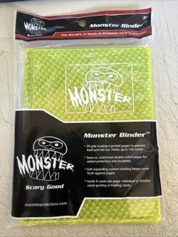 Monster Binder - 4 Pocket Trading Card Album - Holofoil Yellow - Holds 160 Cards - Image 1