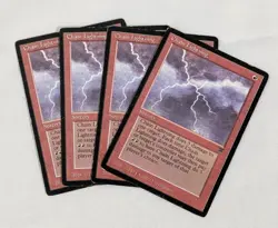 4X Legends CHAIN LIGHTNING Magic the Gathering MTG Playset VERY GOOD Four - Image 1