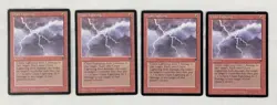 4X Legends CHAIN LIGHTNING Magic the Gathering MTG Playset VERY GOOD Four - Image 2