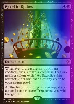 MTG Magic the Gathering Revel in Riches (117/317) Ixalan LP FOIL - Image 1
