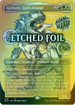 MTG Gishath, Sun's Avatar (Foil Etched) | Secret Lair Drop MINT - Image 1