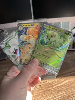 2024 Pokemon Sprigatito Maushold Pawmot EX SV Adventure Chest Promo Set (Sealed) - Image 2