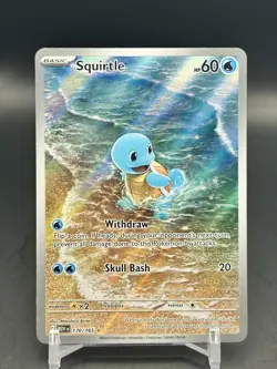 2023 Pokemon Squirtle, Wartortle, & Blastoise EX Scarlet & Violet 151 IR/SIR Set - Image 3
