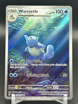 2023 Pokemon Squirtle, Wartortle, & Blastoise EX Scarlet & Violet 151 IR/SIR Set - Image 5