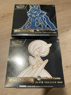 Mega Evolutions Pokemon Center Elite Trainer Box ETB Set Of 2 Factory Sealed New - Image 1
