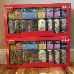 Pokemon TCG: Prismatic Evolutions 8 Mini-Tins Promos Costco Lot Of 2 IN HAND - Image 1