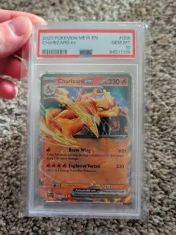 2023 Pokemon Mew EN Charizard EX 006/165 PSA GEM MINT 10 - Image 1