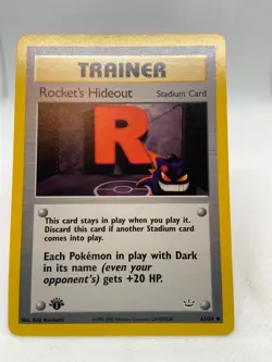 ROCKET’S HIDEOUT - 1st Edition Neo Revelation - 63/64 - Trainer Pokemon - Image 5