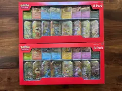 Costco Pokemon Prismatic Evolutions 8 Mini Tins 2 Pack - Image 1