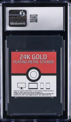 2023 POKEMON CANDY STICKERS KOREAN STRIKING 24K GOLD PLATING PIKACHU CGC 8 - Image 2