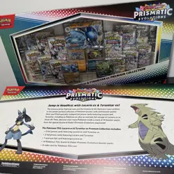 Pokemon TCG Prismatic Evolutions Lucario Ex & Tyranitar ex Premium Collection - Image 4