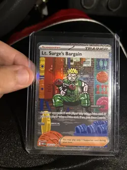 2025 Pokemon Evolution Lt. Surge’s Bargain Special Illustration Rare #185/132 - Image 1