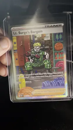 2025 Pokemon Evolution Lt. Surge’s Bargain Special Illustration Rare #185/132 - Image 2