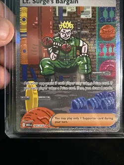 2025 Pokemon Evolution Lt. Surge’s Bargain Special Illustration Rare #185/132 - Image 5