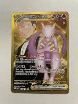 Pokemon Mewtwo EX Team Rockets 240/182 Gold Rare 2025 TCG Destined Rivals - Image 1