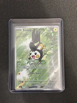 Emolga Illustration Rare Near Mint 112/086 Black Bolt White Flare Pokemon TCG - Image 1