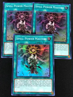 YUGIOH SPELL POWER MASTERY SR08-EN022 1ST SUPER X3(LP) - Image 1