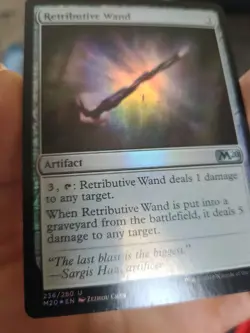 MTG M20 Retributive Wand | FOIL | M20 Core Set 2020 | MINT Card# 236/280 - Image 2