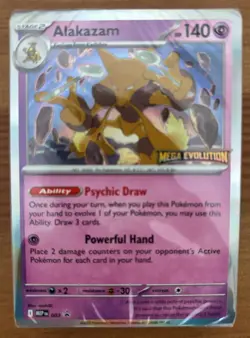 Alakazam MEP003. Mega Evolution Pokemon TCG Prerelease Promo Sealed Cards - Image 1