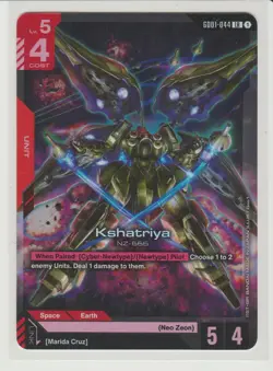 Kshatriya Legend Rare Gundam Card GD01-044 Newtype Rising - Image 1