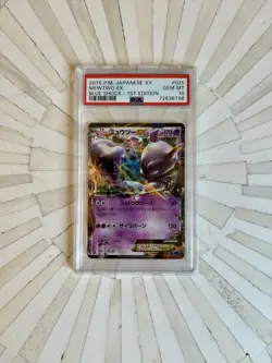 PSA 10 2015 Mewtwo EX 025/059 RR Pokemon Card Japanese XY Blue Shock 1st Edition - Image 1